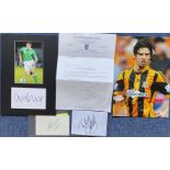 Sport Autograph Collection of 5 Assorted Signatures. Includes Pete Banaszak Signed Card, George Boyd