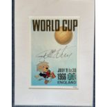 1966 World Cup Hero Geoff Hurst Signed World Cup Willie Print, Limited Edition 29/66. Mounted to