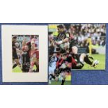 Rugby Union Autographed Collection of 3 Signatures. Includes Brad Barritt signed 10x8 colour photo