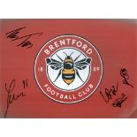 Football Brentford multi signed 16x12 colour photo 5 great signatures includes Ivan Toney, Ethan