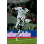 Football Glen Johnson signed 12x8 colour photo pictured playing for England. Good Condition All