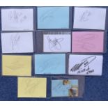 Sport Autograph Collection of 11 Signatures. Signatures include Steve Plater, Rex Williams, Peter