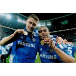 Football Ashley Cole signed Chelsea 12x8 Champions League Winners colour photo. Good Condition All