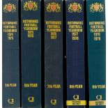 Rothmans Football Yearbook Collection of 5 Books. 5th, 6th, 7th, 8th, and 9th Year. 1974 79. Fair