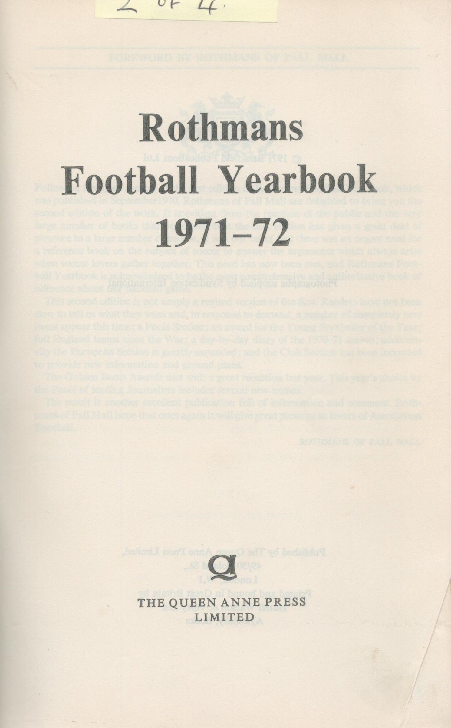 Football, Rothmans Football Yearbook collection Original 1st, 2nd, 3rd and 4th year editions of - Image 6 of 13