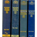 Rothmans Football Yearbook Collection of 4 Books. 10th, 11th, 12th, and 13th Year. 1979 83.