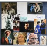 Dr Who Collection of 15 Autographs on Photos, Autograph Cards and A TLS. Signatures include John