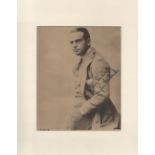 Douglas Fairbanks signed 14x11 overall mounted black and white vintage photo. Good condition. All