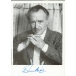 English Actor Sir John Mills CBE Signed 6x4 Black and White Photo. Signed in blue ink. Great