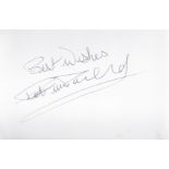 Peter McParland white card (measuring 6"x4") nicely signed in black biro by Aston Villa and Northern