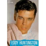 Eddy Huntington signed 6x4 colour photo. Huntington is an English pop singer who began his