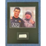 Football, Alex Ferguson matted 16x12 inch signature piece featuring a colour photograph of