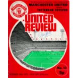George Best Signed United Review Matchday Programme For Man Utd Vs Tottenham Hotspur on October 28th