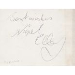 Nigel Ellery / Marti Wilde signed album page. Good condition. All autographs come with a Certificate