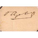 David Lloyd George, 1st Earl Lloyd-George of Dwyfor signed 4x2 approx card. David Lloyd George,