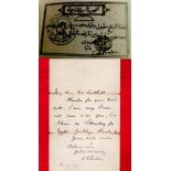 Major-General Charles George Gordon ALS dated 30. 1. 1877 rare letter penned before leaving for