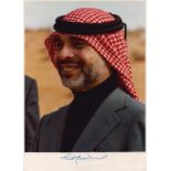 King Hussein of Jordan signed 10x8 colour photo. Hussein bin Talal ( 14 November 1935 - 7 February