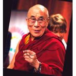 Dalai Lama signed 10x8 colour photo. Dalai Lama is a title given by the Tibetan people to the