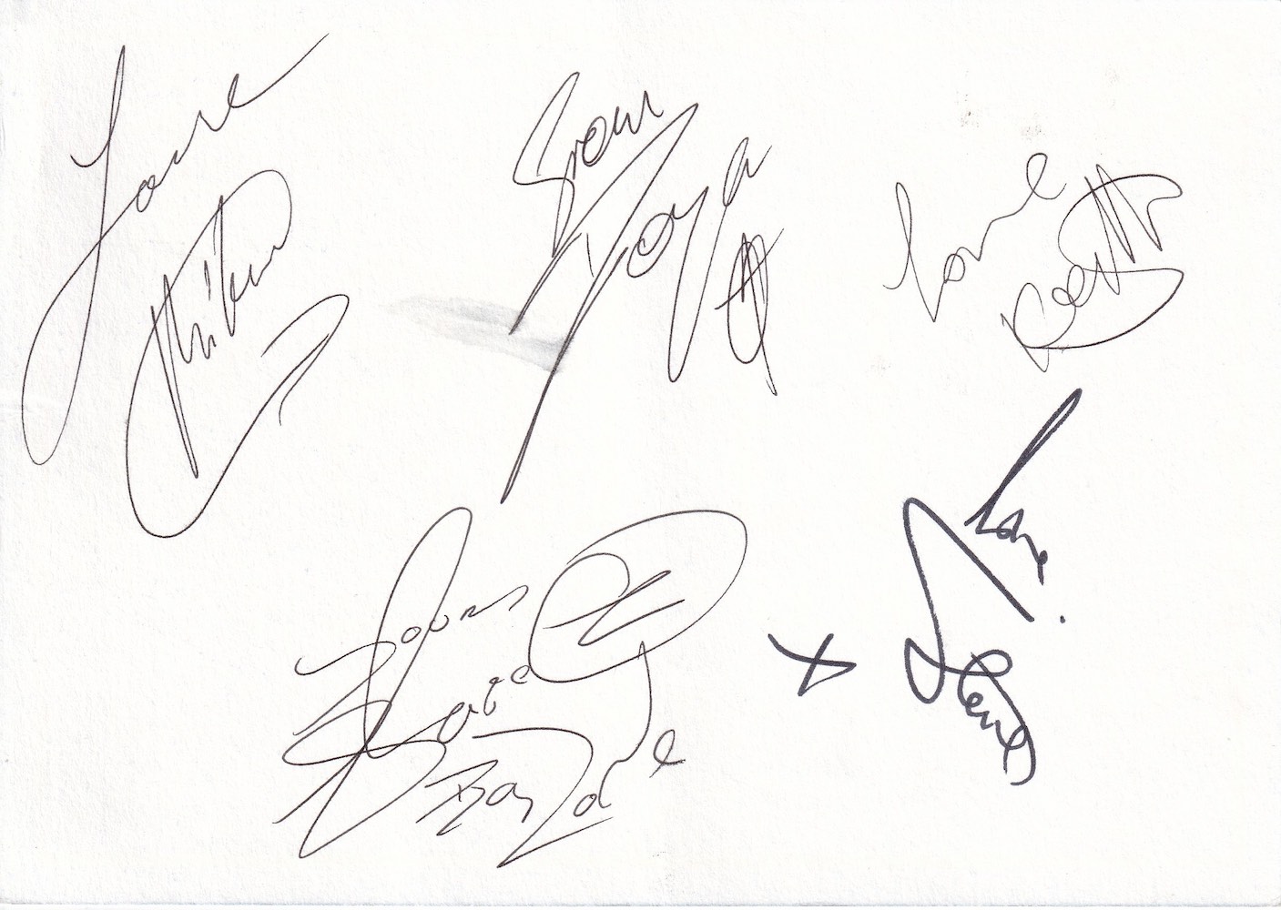 Boyzone, Chart Topping Boy Band, Fully Signed 'This Morning' Card. Good condition. All autographs