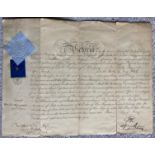Prince George signed 1865 Army Commission. Nice approx 16 by 12 inches in size commission document