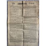 The Times vintage reprint of the 22 June 1815 newspaper. Duke of Wellington The Waterloo Dispatch.