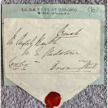 Undated Free front with envelope and seal from Earl Cowley (Henry Wellesley) (!804 1884),