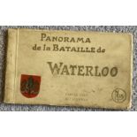 1913 Waterloo Postcard book. Panorama de la Bataille de Waterloo. 12 battle scenes inside. All