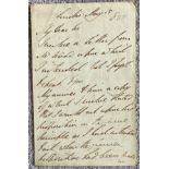 Duke of Wellington handwritten 3 page letter 1833, possibly regarding a claim for Prize Money. All