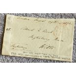 Free front from Baron Downes (1788 1863). Letter dated 1835. ADC to Wellington. See Wikipedia for