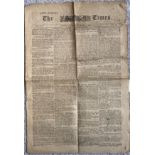 The Times vintage reprint of the 1805 newspaper with full page report on Nelson Trafalgar Dispatch.