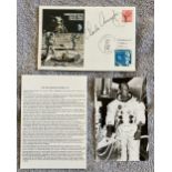 Apollo 12 Moonwalker Astronaut Charles Conrad signed 1979, 10th ann NASA cover, career info and