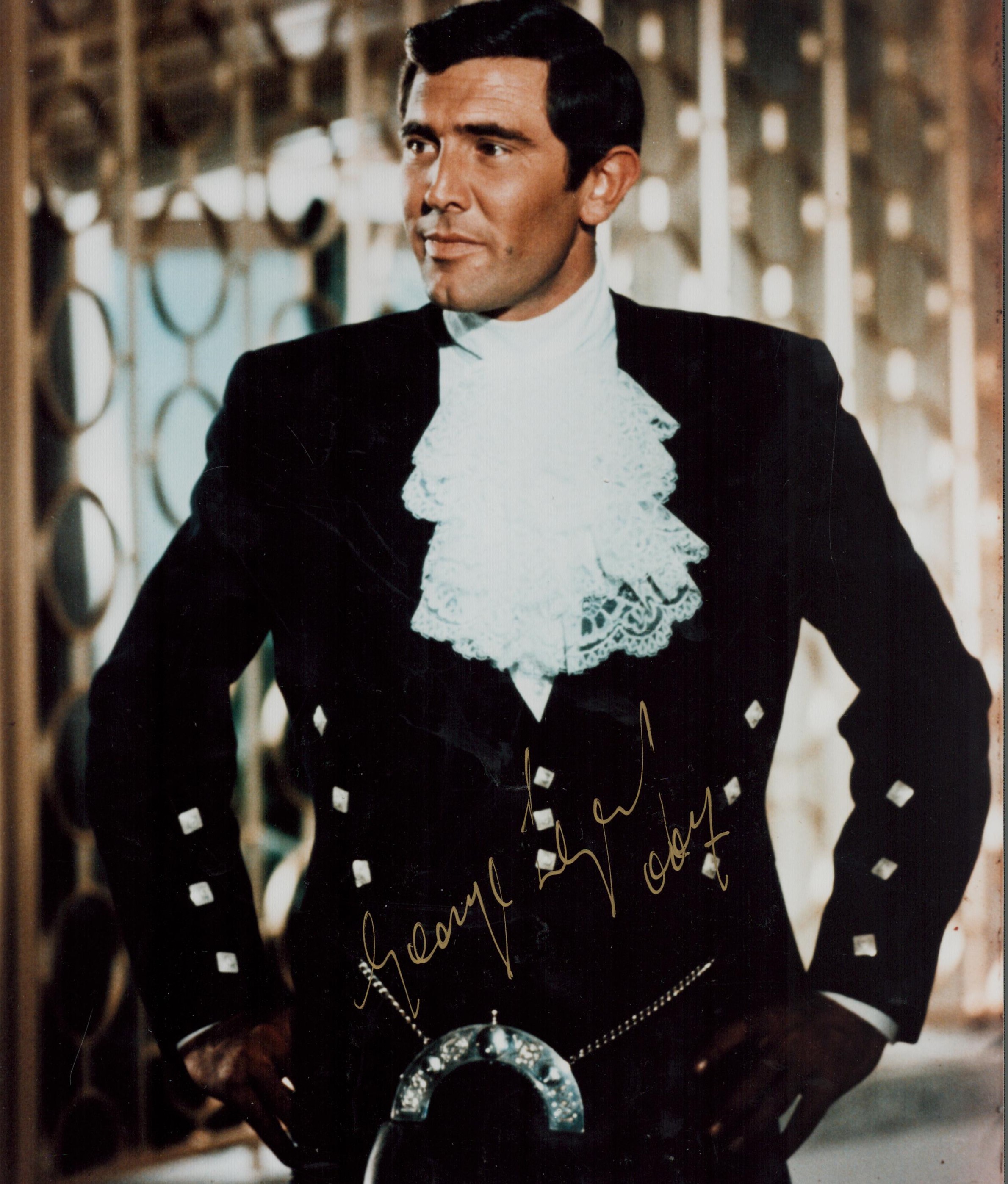 George Lazenby signed James Bond 10x8 colour photo. George Robert Lazenby (born 5 September 1939) is