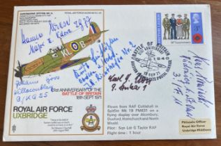Luftwaffe Rossbach WW2 multiple signed cover 24 SC 30 SPITFIRE signed by Lion, Prominski, Boos,