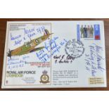 Luftwaffe Rossbach WW2 multiple signed cover 24 SC 30 SPITFIRE signed by Lion, Prominski, Boos,