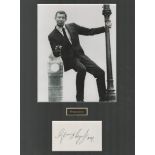 George Lazenby Actor Signed Card With 15x19 Mounted James Bond Photo Display £50-60. Good condition.