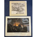 Original Phillip West signed concept drawing inches in pencil for his famous print Target the