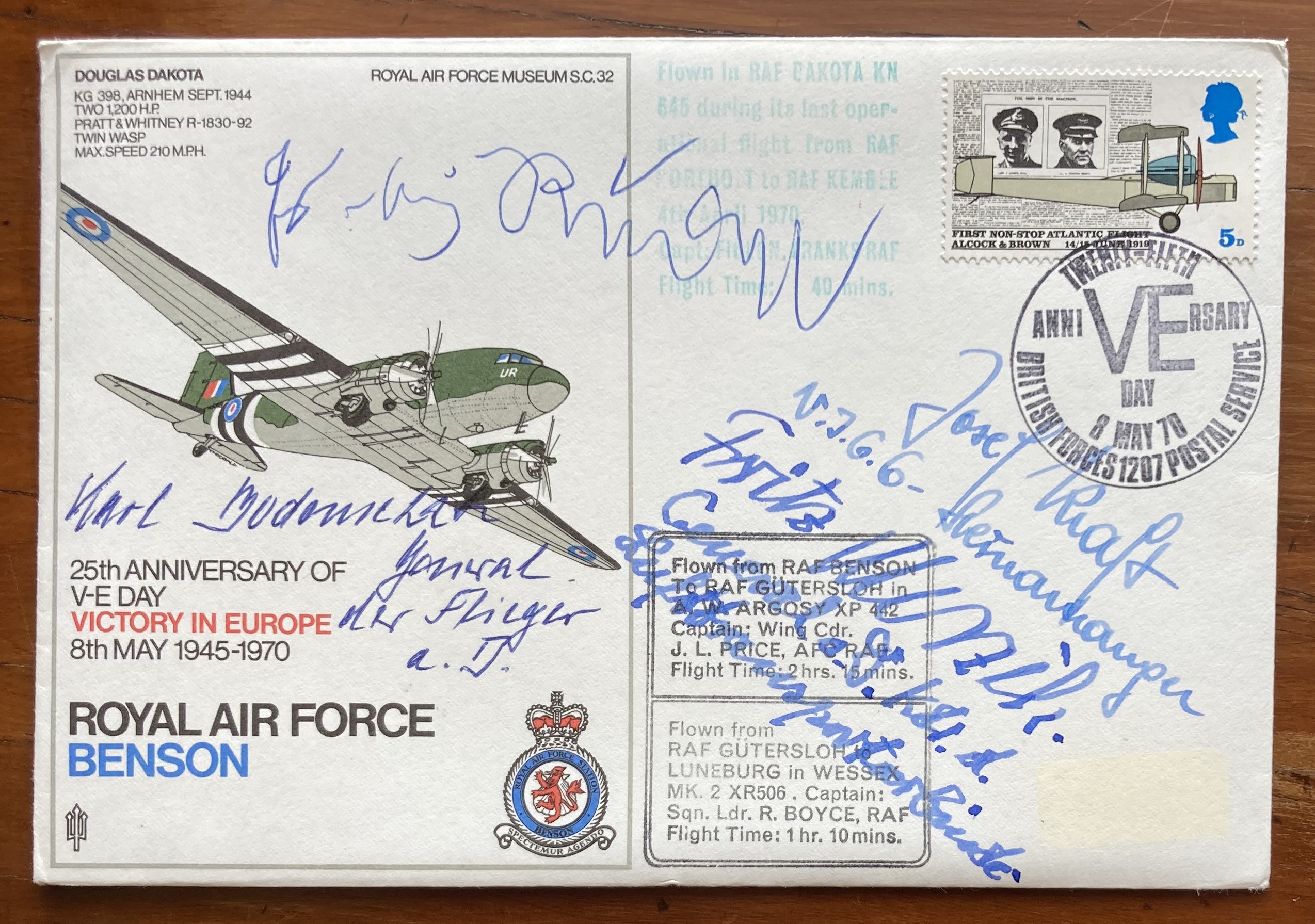 Luftwaffe Rossbach WW2 multiple signed cover 10 SC 32 DAKOTA signed by Morzik, Kraft, Rudel,