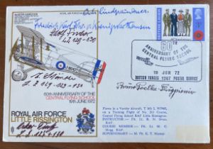 Luftwaffe Rossbach WW2 multiple signed cover 37 SC 21 GAMECOCK signed by Schauble, v. Koenig-