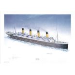 Titanic Millvina Dean Signed Limited Edition Titanic Print. Limited edition print of RMS Titanic