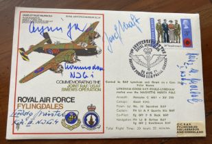Luftwaffe Rossbach WW2 multiple signed cover 2 SC 37 HALIFAX signed by Meister, Kraft, Jabs,