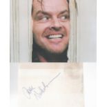 Jack Nicholson Actor Signed Album Page With Shining Photo. Good condition. All autographs come