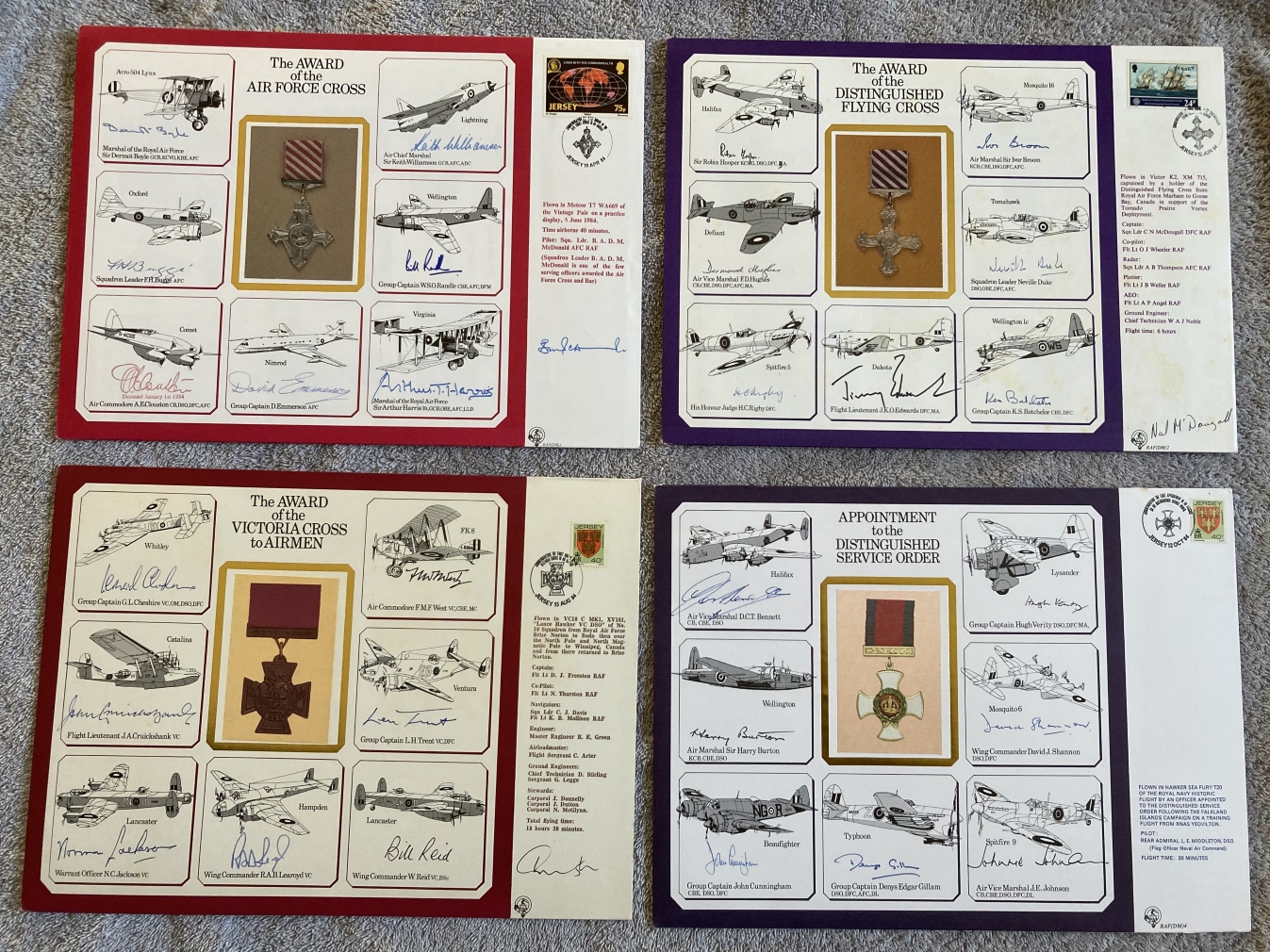 Nineteen large DM Medal Special Signed Covers. The unbelievably rare set of 19 special signed