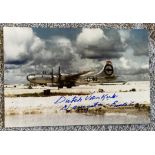 WW2 Enola Gay Navigator Dutch van Kirk signed stunning 6 x 4 colour photo of Enola Gay on the