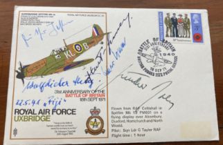 Luftwaffe Rossbach WW2 multiple signed cover 1 SC 30 SPITFIRE signed by Romm, Grasser, RaIl, Huy,