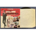 James Bond multi signed Greatest Hits Record sleeve includes 5 fantastic signatures Roger Moore,