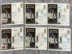 Liberation of Colditz Castle signed cover collection. Eleven double signed 40th ann covers, each