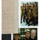 Dads Arm collection includes 12 fantastic signatures on one page from the iconic comedy series