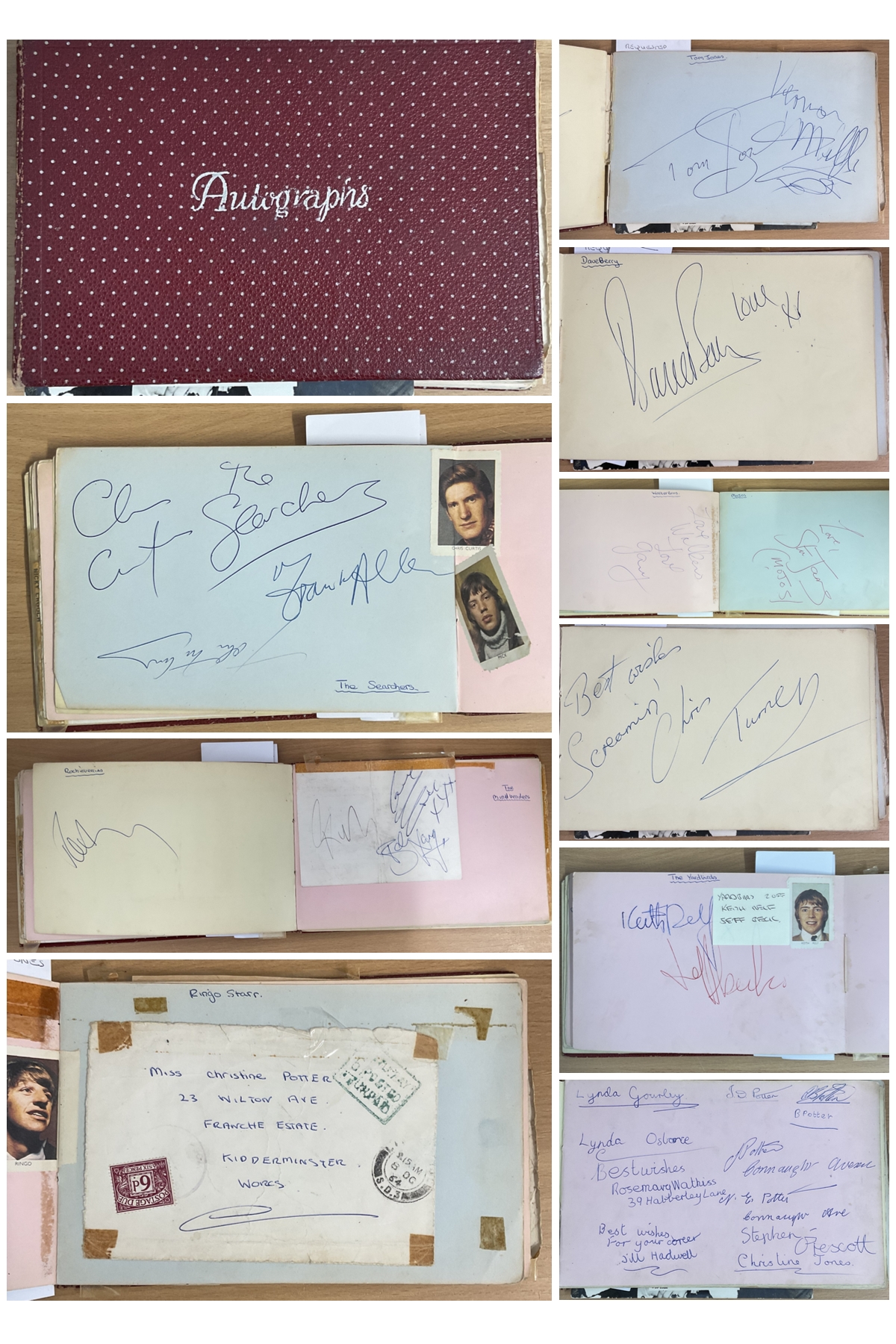 Entertainment collection Autograph book includes some great signatures such as Ringo Starr, Tom
