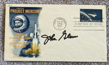 Space John Glenn signed 1962 Project Mercury US FDC with Cape Canaveral CDS postmark. Good