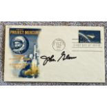 Space John Glenn signed 1962 Project Mercury US FDC with Cape Canaveral CDS postmark. Good